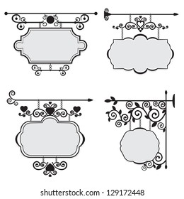 vector set of blank signs