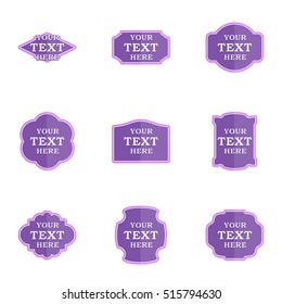 Vector set Blank vintage labels and frame. Vector illustration EPS 10