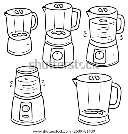 vector set of blenders cartoon