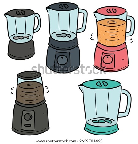 vector set of blenders cartoon