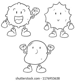 vector set of blood cells