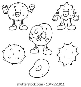 vector set of blood cells