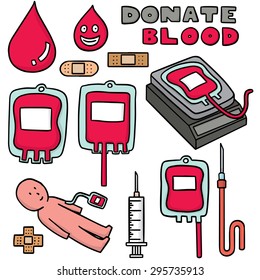 vector set of blood donation