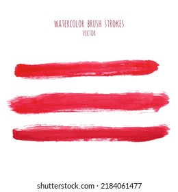 Vector conjunto de fondo de textura rojo sangriento, color de agua rosa pintado a mano aislado en blanco. Colección abstracta de pinceladas secas acrílicas, manchas, manchas, manchas. Marco de maquillaje grueso, arte de tinta fluida