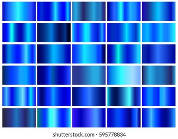 Vector set blue gradients Blue backgrounds collection 
