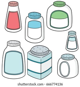 vector set of body powder