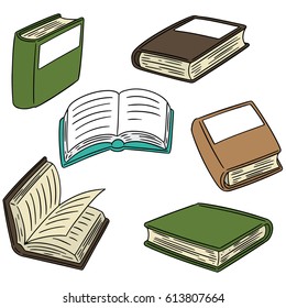 vector set of book