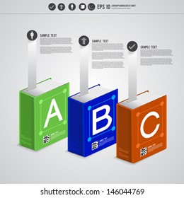 Vector set book of layout design list text