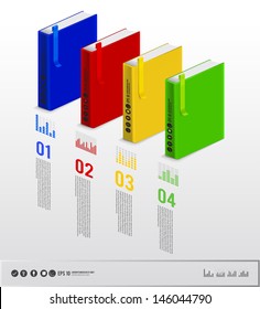 Vector set book of layout design list text