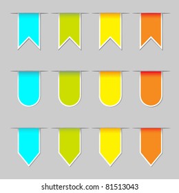 vector set of bookmarks