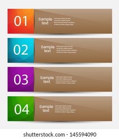 Vector set of bookmarks, stickers, labels, tags. template for infographics