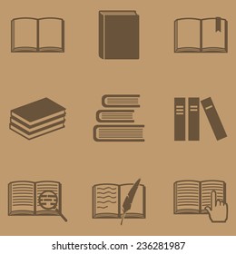 Vector Set of  Books Icons