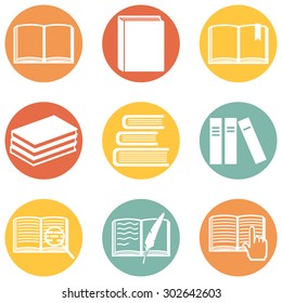 Vector Set of  Books Icons