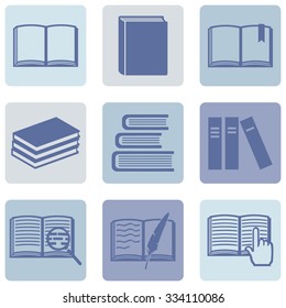 Vector Set of  Books Icons