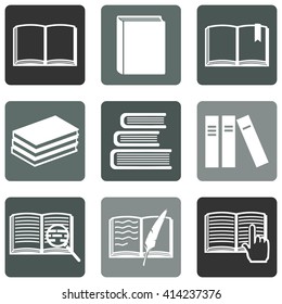 Vector Set of  Books Icons
