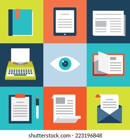 Vector set of books. Books, mobile digital book modern readers -  vector elements