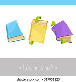 Vector Set books on a white background