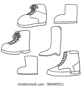 Vector Set Boot Stock Vector (Royalty Free) 383049211 | Shutterstock