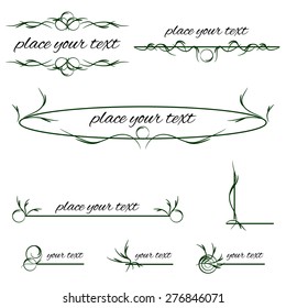 Vector Set Border Design Element