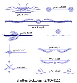 Vector Set Border Design Element Frame