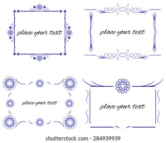 Vector Set Border Design Element Frame