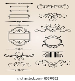 Vector Set Border Design Element