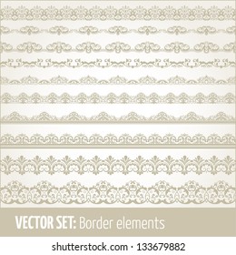 Vector set of border elements and page decoration Set #5