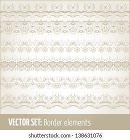 Vector set of border elements and page decoration Set #11