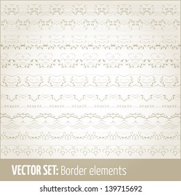 Vector set of border elements and page decoration Set #16