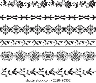 Vector Set Borders Classic Style Frames Stock Vector (Royalty Free ...