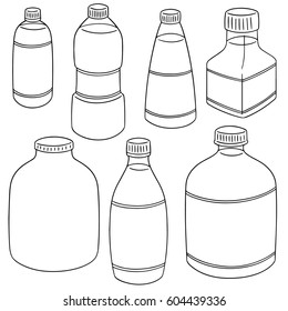 vector set of bottle