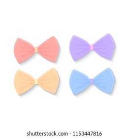 Vector set of bow ties. vector icon