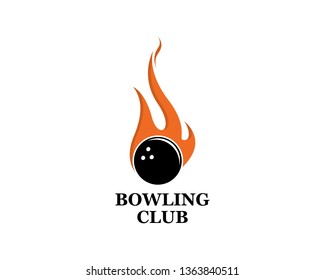 Vector set of bowling logos, bowling logo emblems and bowling logo design elements