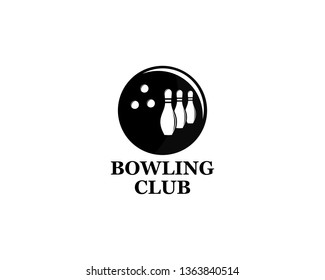 Vector set of bowling logos, bowling logo emblems and bowling logo design 
elements