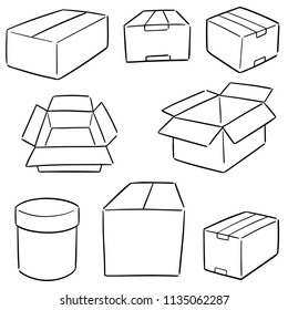 vector set of box
