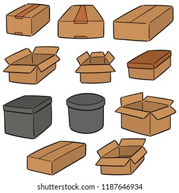 vector set of box