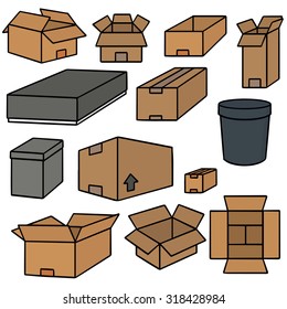 vector set of box