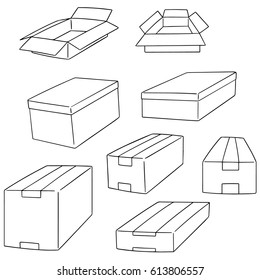 vector set of box