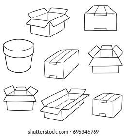 vector set of box