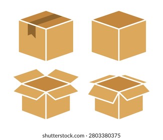 Vector Set of Box Icon