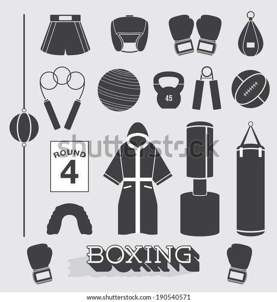 Vector Set: Boxing Objects\
and Icons