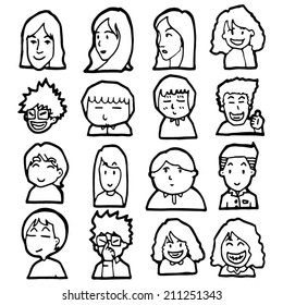 vector set of boy and girl