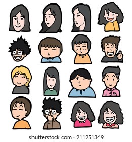vector set of boy and girl