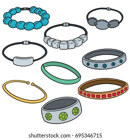 vector set of bracelet