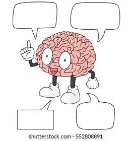 vector set of brain cartoon