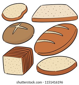 vector set of bread