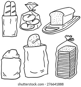 vector set of bread