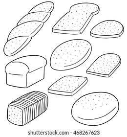 vector set of bread