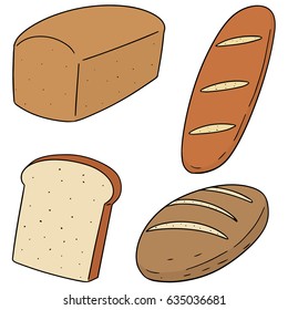 vector set of bread