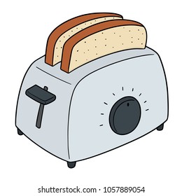 Vector Set Bread Toaster Stock Vector (Royalty Free) 1057889054 ...